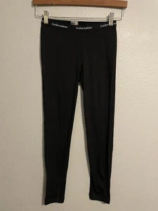 Icebreaker Youth Base Layer Leggings Size 12 Years Black Merino Wool Outdoor - Picture 1 of 8