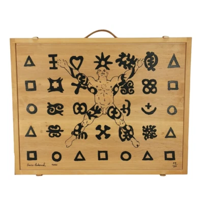 KWESI OWUSU ANKOMAH Kunstobjekt Serigraphie Männlicher Akt 65x85 cm handsigniert - Bild 1 von 4