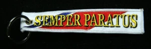 US COAST GUARD Keychain PATCH Key Fob/Fabric SEMPER PARATUS USCG PIN UP GIFT WOW - Picture 1 of 1