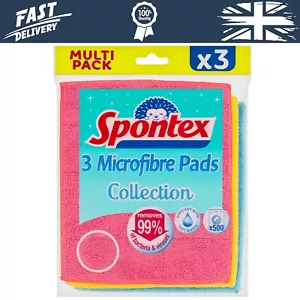 3 x Pastiglie in Microfibra Spugna Super Assorbente Centrata Pulire Qualsiasi Superficie - Foto 1 di 7