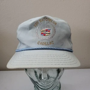 Vintage Ken Batchelor Cadillac Snapback Adjustable Blue Hat Made In USA - Picture 1 of 12