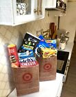 1:12 Dollhouse Miniatures | 2 Grocery Bags W/ 6 Food Items, Oreos, Cereal & More