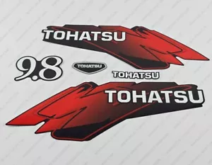Juego de calcomanías de motor fueraborda de dos tiempos Tohatsu 9,8 HP reproducción 9,8 HP - Imagen 1 de 4