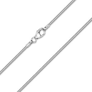 MATERIA Schlangenkette Silber 925 Damen Halskette 1,2mm rhodiniert 40 - 120 cm