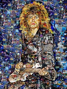 Kunst Collage Poster JON BON JOVI Druck aus klassischen Rockmusik Alben - Bild 1 von 10