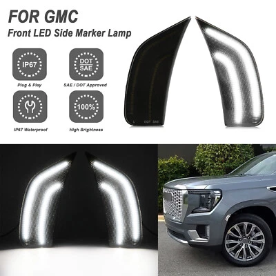 2 侧标记灯 LED 适用于 2021 - 2024 凯迪拉克凯雷德雪佛兰郊区 GMC 育空 — 第 1/4 张图片