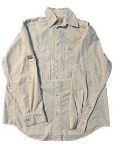 FLW Fishing Shirt Mens Medium Long Sleeve Vented Mesh Back Button Up Outdoor - Picture 1 of 8