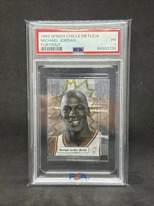 1989 Spanish Chicle Metlica Michael Jordan PSA 1 PR - Picture 1 of 2