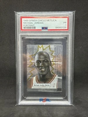 Spanish Chicle Metlica 1989 Michael Jordan PSA 1 PR Foto 1 de 2