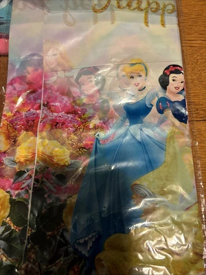 DISNEY PRINCESS Fairy-Tale Friends Plastic Table Cover Tablecloth 2pc - Image 1 of 2