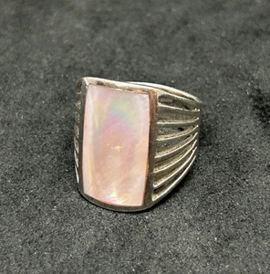 925 Sterling rosa Austernring Gr. 6,5 - 4,83 g - Bild 1 von 3