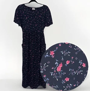Bobbie Brooks Women’s Ditsy Floral Dress Pockets Midi Babydoll Cottagecore L - Picture 1 of 12