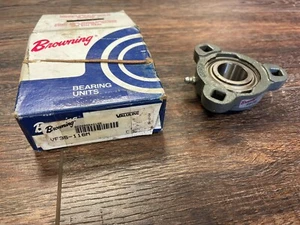 Browning VF3S-116M 3-Bolt Flange Bearing, 1" Diameter - Malleable Iron Housing - Picture 1 of 5