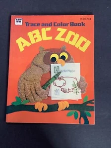 Vtg Trace and Color Book ABC Zoo Whitman - Imagen 1 de 3