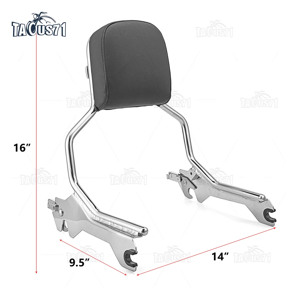Passenger Backrest Sissy Bar / Luggage Rack / Docking Hardware For Harley 18-UP - Image 1 of 1