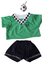 Green Soccer Uniform Outfit Teddy Bear Clothes Fits Most 14" - 18" Build-a-bear