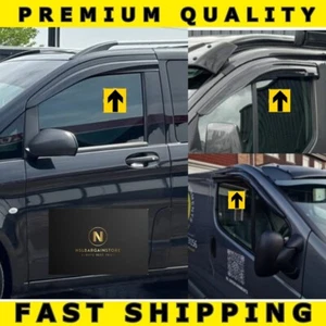 VW VOLKSWAGEN TRANSPORTER T5 T6 Wind Deflectors Rain Sun Smoke Guard Window - Picture 1 of 6
