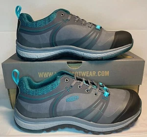 KEEN Sedona Pulse Low Aluminum Toe Work Shoes  Green Grey Women's Size 7.5 - Picture 1 of 9