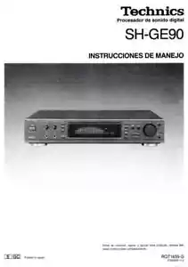 TECHNICS SH-GE90 SH GE 90 - ECUALIZADOR - INSTRUCCIONES DE MANEJO - Espanol - - Bild 1 von 1