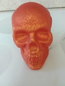 Bella Lux Orange LED Lighted Skull - Picture 1 of 11