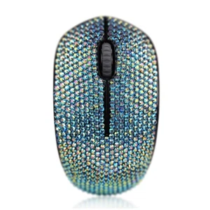 Pink Colorful Luxury Bling Crystal Rhinestone 2.4G Wireless Optical Mice Gift - Picture 1 of 5