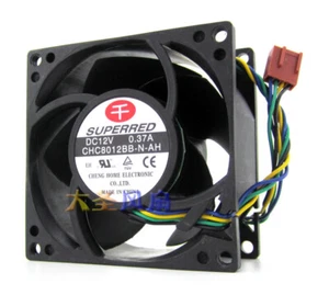 Großes Luftvolumen Kühlgebläse CHC8012BB-N-AH 12 V 0,37 A 80 * 80 * 38 mm - Afbeelding 1 van 1