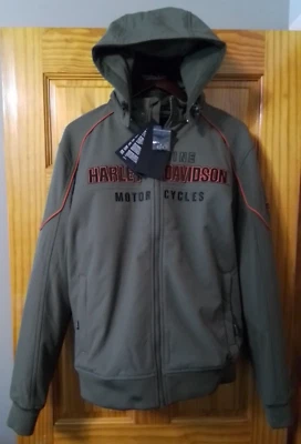 New Harley-Davidson Jacket Idyll Windproof Green Softshell H-D Motorcycle - Image 1 of 4