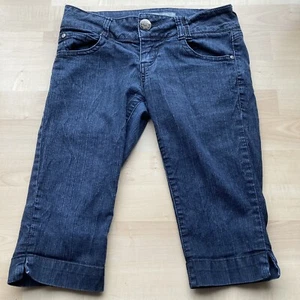 Jolt Dark Blue Capri Jeans Junior Sz 1 Low Rise - Picture 1 of 5