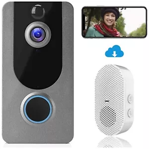 Video Doorbell Camera w/Chime Doorbell Camera Wireless Wi-Fi 1080P HD 2-Way - Picture 1 of 11