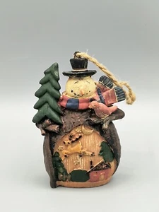 Rustic Lodge Snowman Christmas Ornament 4" Hanging Holiday Cabin Decor - Picture 1 of 6