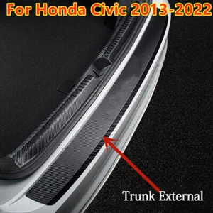 Cubierta de placa protectora de umbral trasero de cuero PU para Honda CIVIC 2013-2022 - Imagen 1 de 5