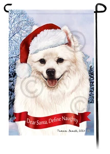 Dear Santa, Define Naughty Garden Flag - American Eskimo 004 - Picture 1 of 1