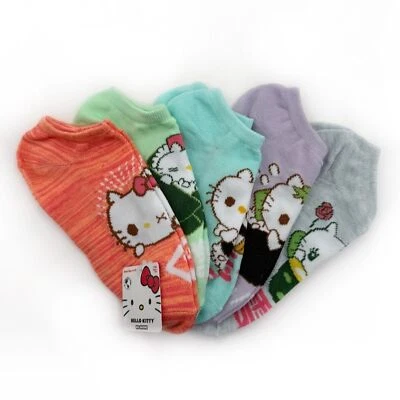 Lindo regalo de 5 pares de calcetines Hello Kitty para mujer Sanrio dibujos animados sushi pastel Foto 1 de 4