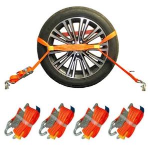 4x 3M 3T BullPower Spanngurte Auto Zurrgurte PKW Reifengurte mit Ratsche 3000 kg - Bild 1 von 12