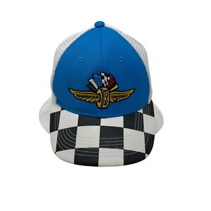 Indianapolis Motor Speedway Mesh Checkered Flag Trucker Hat Cap One Size