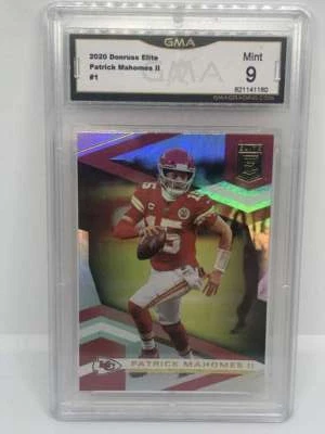 2020 Donruss Elite #1 Patrick Mahomes II Kansas City Chiefs GMA 9 Panini Trading - Image 1 of 2