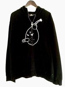 Vintage Limited Edition Full Zip Time Bomb Graphic Pocket KidRobot Hoodie