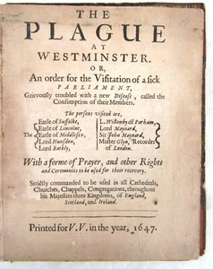 The Plague at Westminster, An order for the Visitation of a Sick Parliament 1647 - Imagen 1 de 9