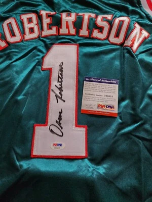 OSCAR ROBERTSON SIGNED AUTOGRAPH Jersey With PSA/DNA COA Milwaukee Bucks - Image 1 of 2