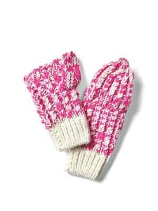 GAP STANDOUT PINK CONVERTIBLE MARLED POP TOP MITTENS ORG. $29.95 SZ MEDIUM BNWOT - Picture 1 of 1