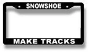 Marco de placa de matrícula de RAQUETAS DE NIEVE MAKE TRACKS - Imagen 1 de 1