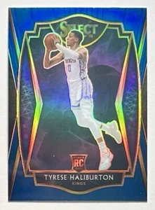 Select Tyrese Haliburton 2020-21 azul plata Prizm refractor novato SP RC #189 - Imagen 1 de 12