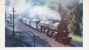 Norfolk Western 1218 Oakvale WV Steam Coal Train Roanoke '87 Vtg Magazine Cutout - Picture 1 of 1