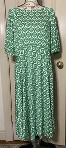 Boden Roberta Jersey Dress Green 14L  NWT - Picture 1 of 8