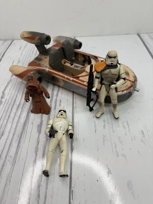 Vehículo de colección Tonka Star Wars Skywalker’s Land Speeder 1995 con figuras Foto 1 de 4