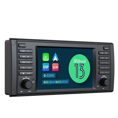 Für BMW E39 525i 528i 8Kern 6+64GB Android 13 Autoradio Navi CarPlay 4G LTE DAB+ - Bild 1 von 4