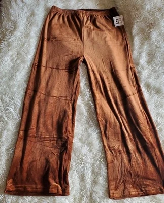 Pantalones de terciopelo para mujer talla mediana marrón pierna recta tirar suave y elástico Foto 1 de 2