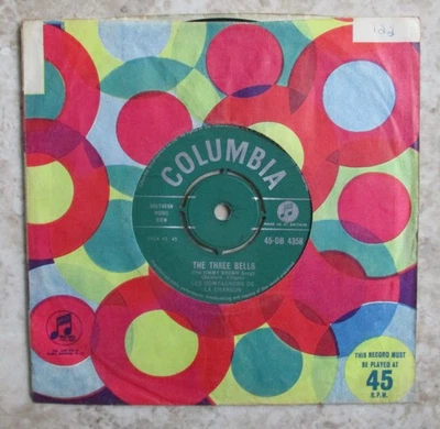Les Compagnons De La Chanson - 7" - The Three Bells - Columbia 45-DB 4358 - VGVG - Image 1 of 2