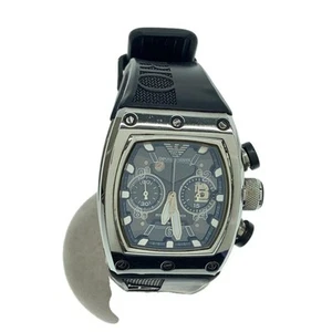 Emporio Armani AR4900 Working Automatic Watch Black Rubber Strap Analog Rare - Picture 1 of 7