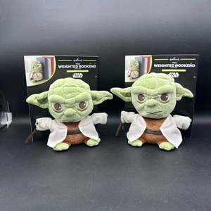 Hallmark Star Wars Disney Yoda Sujetalibros Pesado Peluche Nuevo Juego de 2 - Imagen 1 de 6